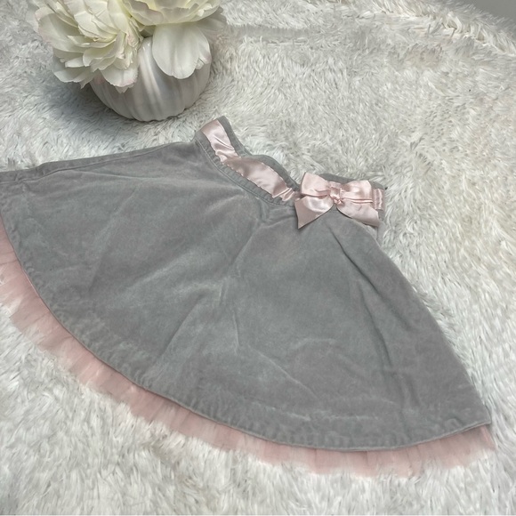 Janie and Jack | Grey and Pink Velvet skirt sz 2T - Picture 8 of 11